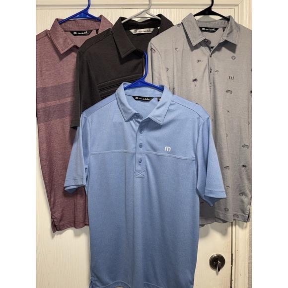 Travis Mathew Polo Shirts Mens Small Assorted Colors Lot Of 4 Golf Preppy